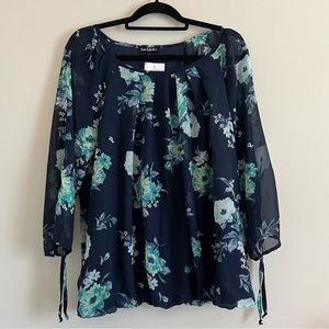 *3 for $10* nwt: lined chiffon banded bottom top